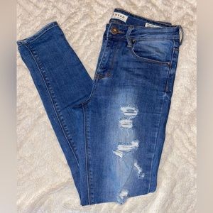 Bullhead Denim Co. High Rise Distressed Skinniest Jeans Size 5